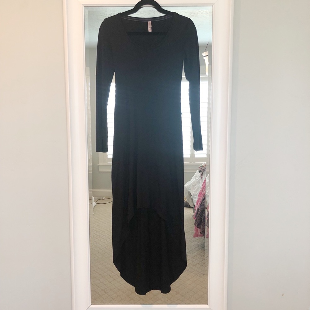 Black high-low Maxi Dress